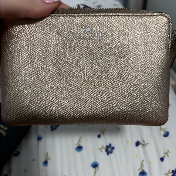 Coach Shimmering Gold Women's Wallet - Picture 1 of 4
